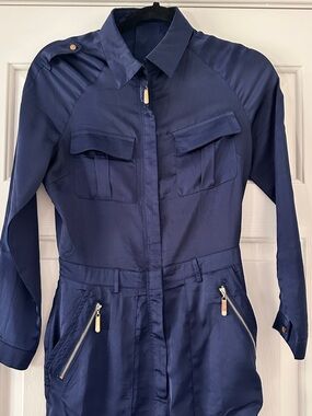 Daisy Navy Utility Jumpsuit-Style Jumpsuit